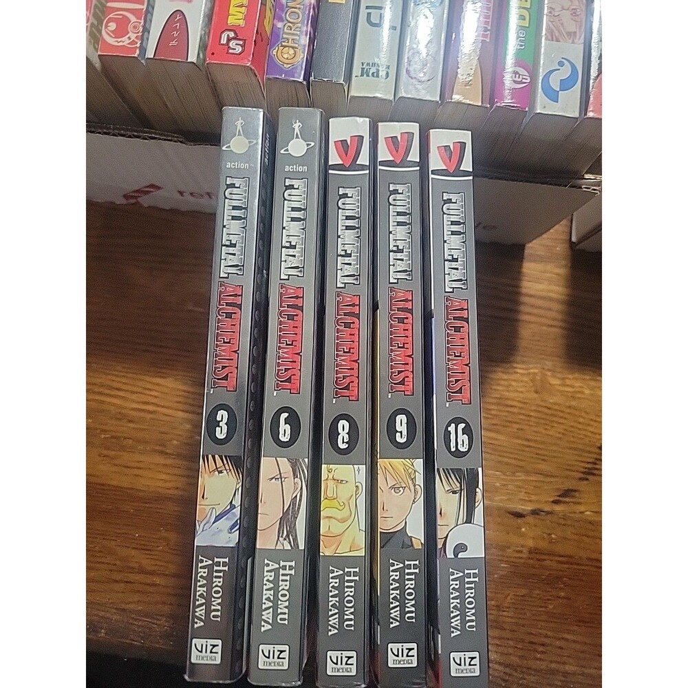 Lot 5 Fullmetal Alchemist English Manga Books Viz Media Vol. 3, 6, 8, 9, 16
